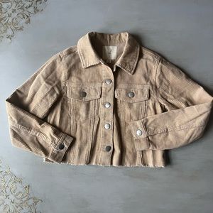 Girls corduroy cropped jacket/shirt